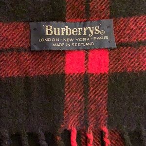 Burberry Accessories - BURBERRYS WOOL BLACK RED PLAID SCARF 🧣SCOTLAND Burberry Accessories - BURBERRYS WOOL BLACK RED PLAID SCARF 🧣SCOTLAND
